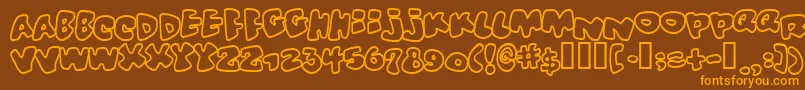 More about Vitaminoutlined Font Vitaminoutlined Font – Orange Fonts on Brown Background