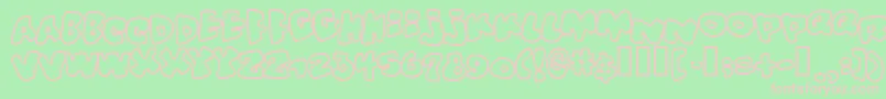 Vitaminoutlined Font – Pink Fonts on Green Background