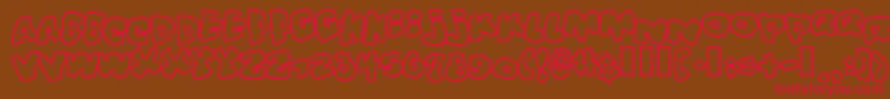 Vitaminoutlined Font – Red Fonts on Brown Background