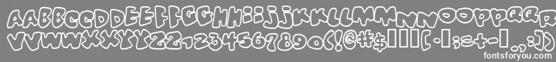 Vitaminoutlined Font – White Fonts on Gray Background