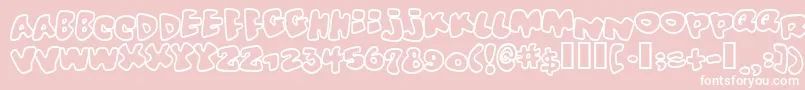 Vitaminoutlined Font – White Fonts on Pink Background