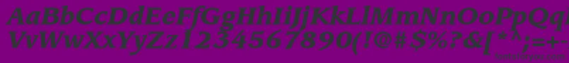 AdvisorBlackSsiBlackItalic Font – Black Fonts on Purple Background