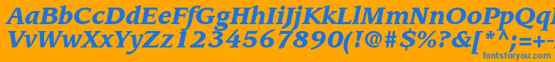 More about AdvisorBlackSsiBlackItalic Font AdvisorBlackSsiBlackItalic Font – Blue Fonts on Orange Background