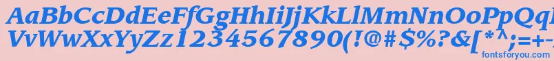 AdvisorBlackSsiBlackItalic Font – Blue Fonts on Pink Background