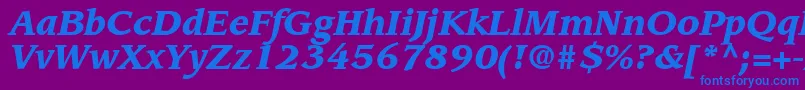 AdvisorBlackSsiBlackItalic Font – Blue Fonts on Purple Background