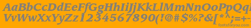 AdvisorBlackSsiBlackItalic Font – Gray Fonts on Orange Background