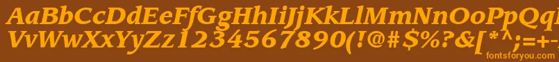 AdvisorBlackSsiBlackItalic Font – Orange Fonts on Brown Background