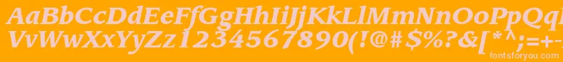 More about AdvisorBlackSsiBlackItalic Font AdvisorBlackSsiBlackItalic Font – Pink Fonts on Orange Background