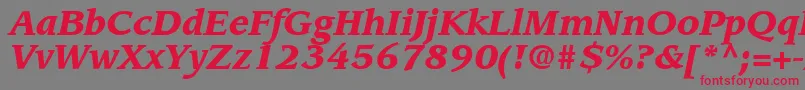 AdvisorBlackSsiBlackItalic Font – Red Fonts on Gray Background