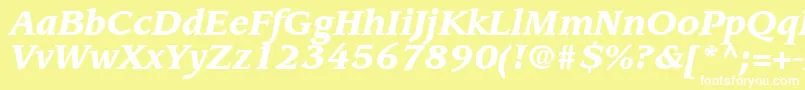 AdvisorBlackSsiBlackItalic Font – White Fonts on Yellow Background