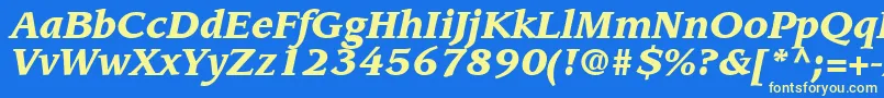 AdvisorBlackSsiBlackItalic Font – Yellow Fonts on Blue Background