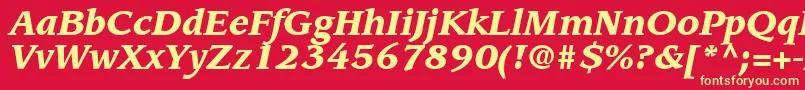 AdvisorBlackSsiBlackItalic Font – Yellow Fonts on Red Background
