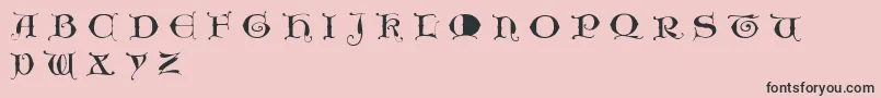 Unciogothic Font – Black Fonts on Pink Background