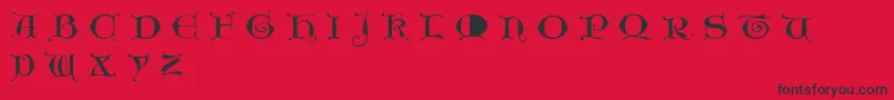 Police Unciogothic – polices noires sur fond rouge