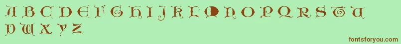 Unciogothic Font – Brown Fonts on Green Background