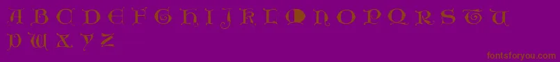Unciogothic Font – Brown Fonts on Purple Background