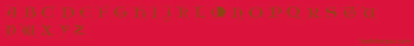 Unciogothic Font – Brown Fonts on Red Background