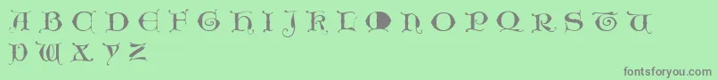 Unciogothic Font – Gray Fonts on Green Background