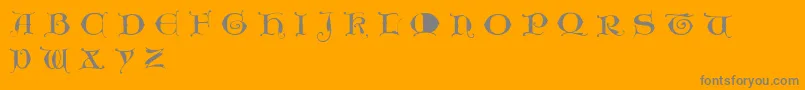 Unciogothic Font – Gray Fonts on Orange Background