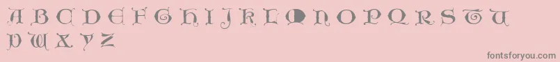 Unciogothic Font – Gray Fonts on Pink Background