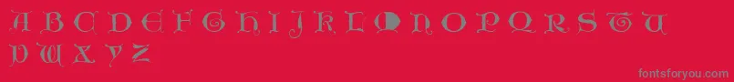 Unciogothic Font – Gray Fonts on Red Background