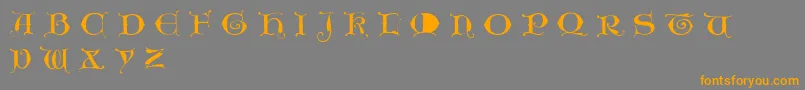 Unciogothic Font – Orange Fonts on Gray Background