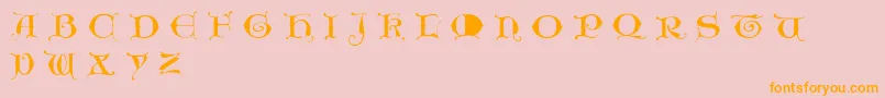 Unciogothic Font – Orange Fonts on Pink Background
