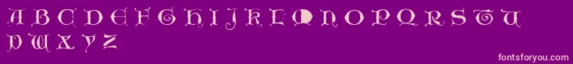 Unciogothic Font – Pink Fonts on Purple Background