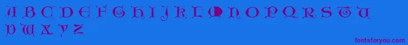 Unciogothic Font – Purple Fonts on Blue Background