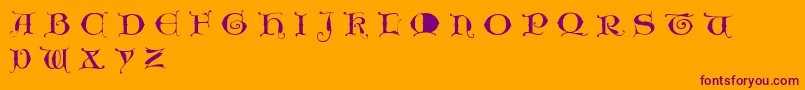 Unciogothic Font – Purple Fonts on Orange Background