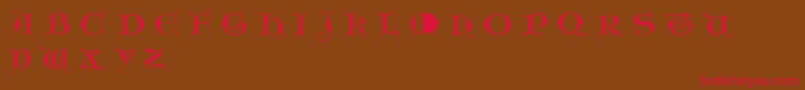 Unciogothic Font – Red Fonts on Brown Background
