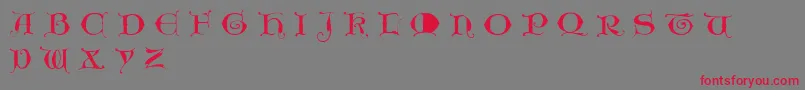 Unciogothic Font – Red Fonts on Gray Background