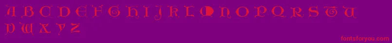 Unciogothic Font – Red Fonts on Purple Background