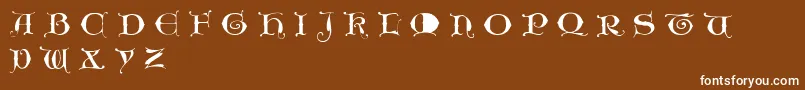 Unciogothic Font – White Fonts on Brown Background