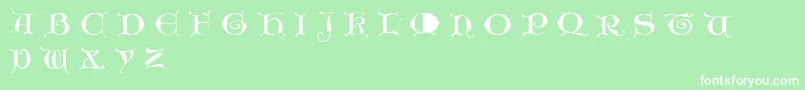 Unciogothic Font – White Fonts on Green Background