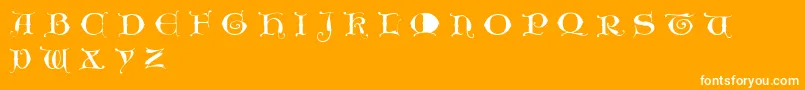 Unciogothic Font – White Fonts on Orange Background