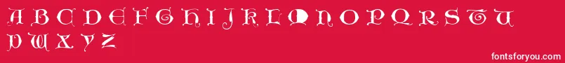 フォントUnciogothic – 赤い背景に白い文字