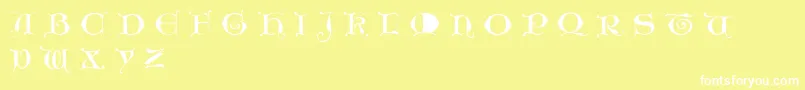 Unciogothic Font – White Fonts on Yellow Background
