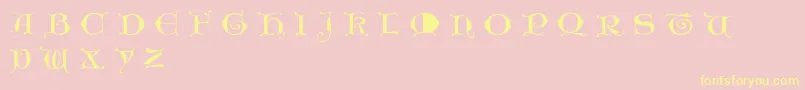 Unciogothic Font – Yellow Fonts on Pink Background
