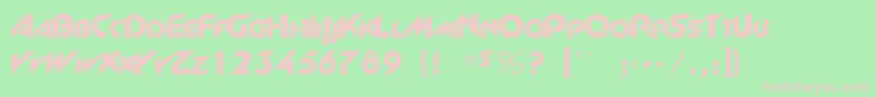 Pcandilarett Font – Pink Fonts on Green Background