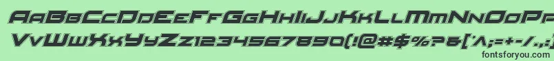 Redrocketacadital Font – Black Fonts on Green Background