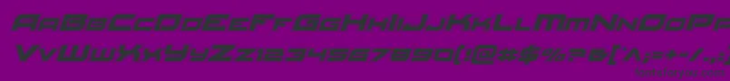 Redrocketacadital-fontti – mustat fontit violetilla taustalla