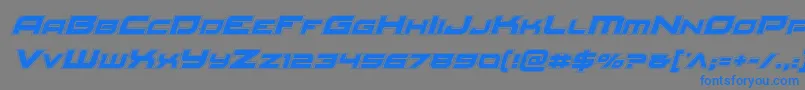 Redrocketacadital Font – Blue Fonts on Gray Background