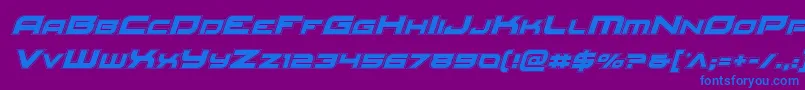 Шрифт Redrocketacadital – синие шрифты на фиолетовом фоне