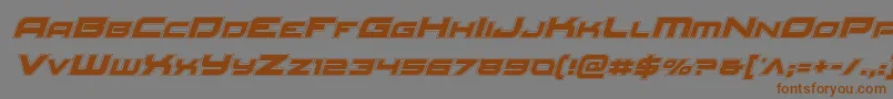 Redrocketacadital Font – Brown Fonts on Gray Background
