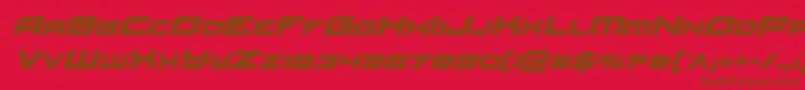 Redrocketacadital Font – Brown Fonts on Red Background