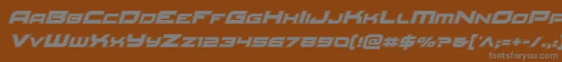 Redrocketacadital-Schriftart – Graue Schriften auf braunem Hintergrund