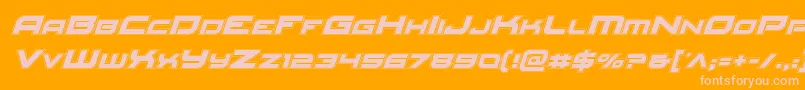 Redrocketacadital Font – Pink Fonts on Orange Background