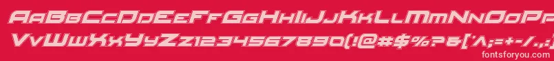 Redrocketacadital Font – Pink Fonts on Red Background
