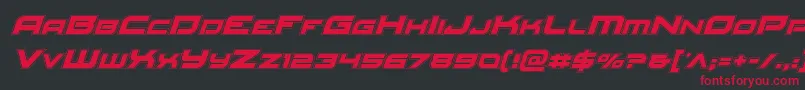 Redrocketacadital Font – Red Fonts on Black Background